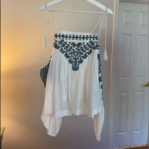 Free People Off Shoulders Womens Top